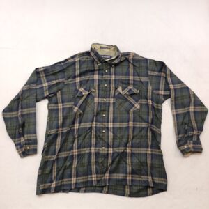 Van Heusen Classics Button Up Long Sleeve Shirt Adult Mens Size XL Green